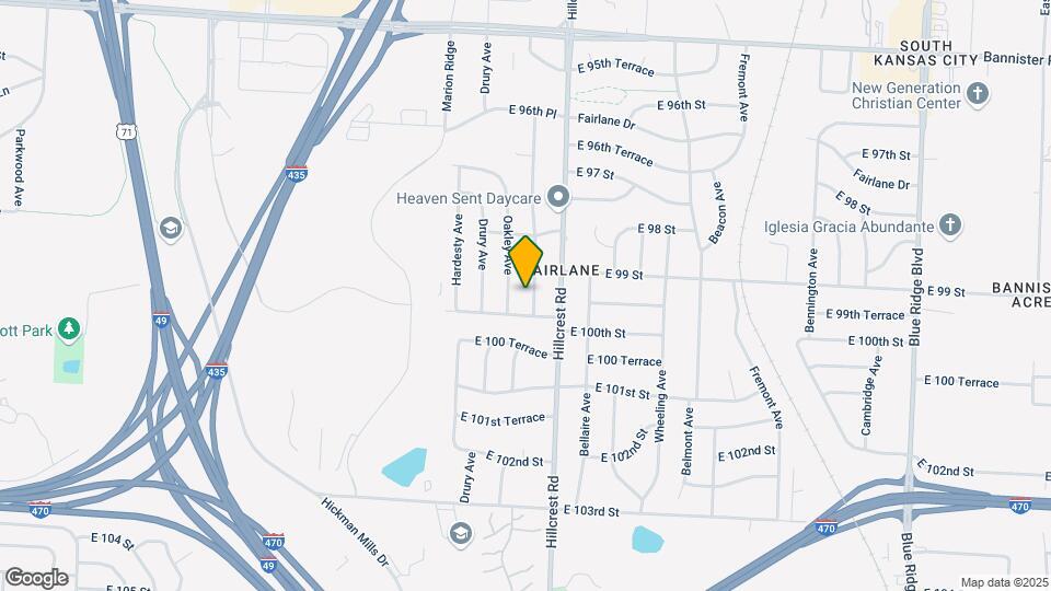 9914 Lawndale Ave Map and Location Details