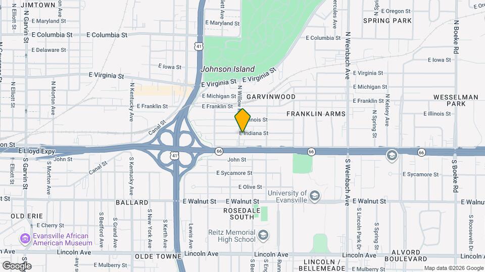 1403 E Indiana St Map and Location Details