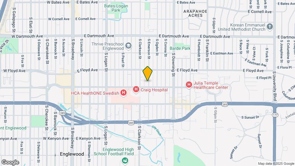 3369 S Emerson St Map and Location Details