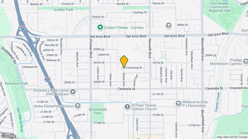 20744 Elaine Ave Map and Location Details