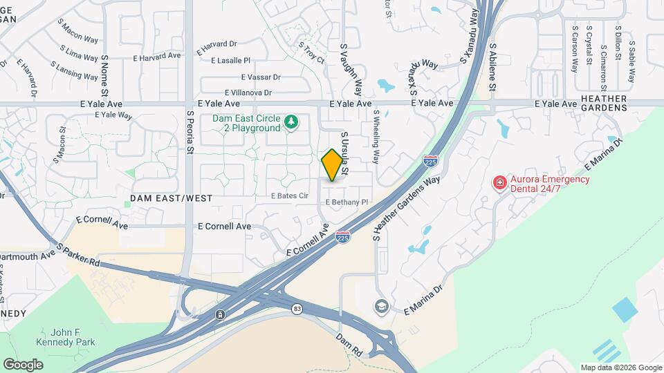 13029 E Bethany Pl Map and Location Details