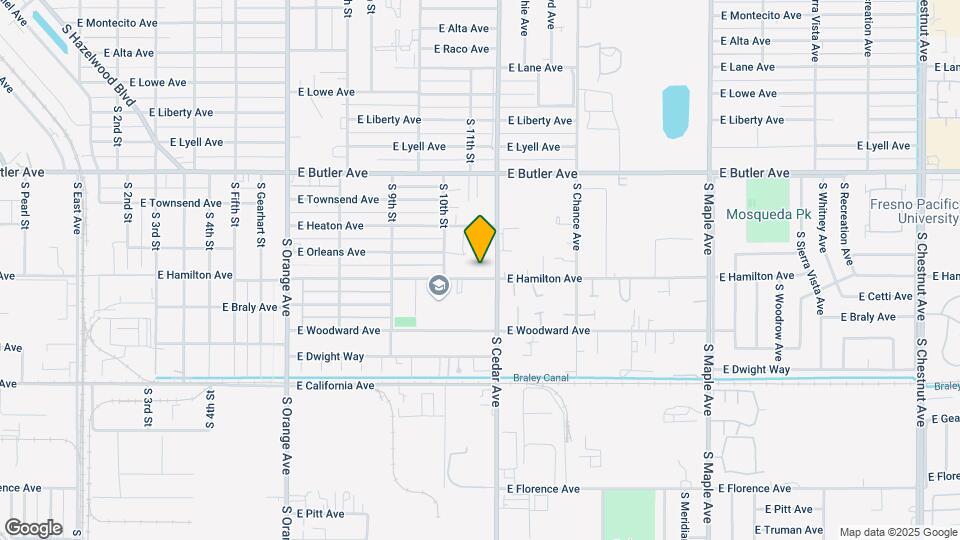 4133 E Hamilton Ave Mapa y Detalles de la Ubicación