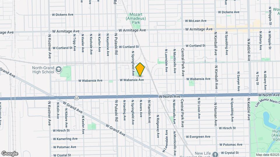 3836 W Wabansia Ave Map and Location Details