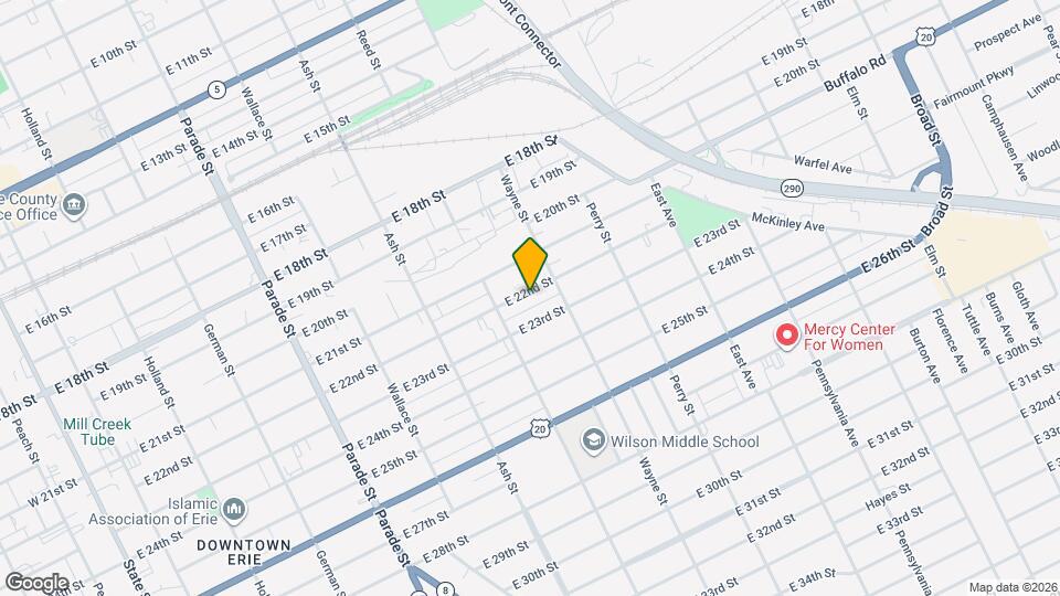 739 E 22nd St Map and Location Details