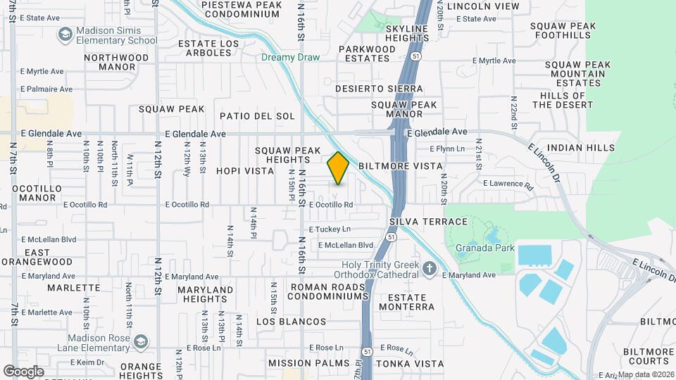 6735 N 16th Pl Map and Location Details