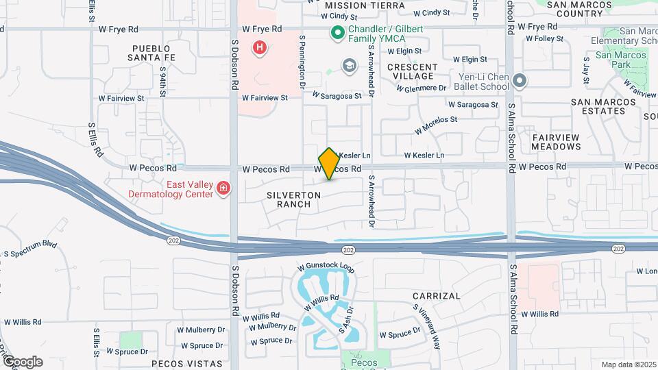 1661 W Springfield Way Map and Location Details