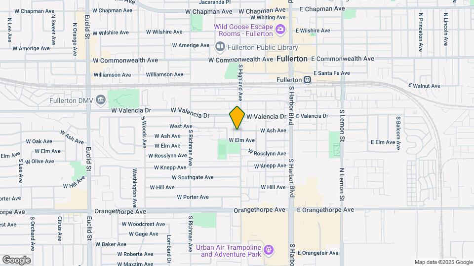 601 S Highland Ave Map and Location Details