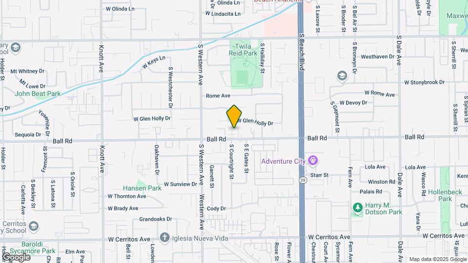 3121 W Ball Rd Map and Location Details