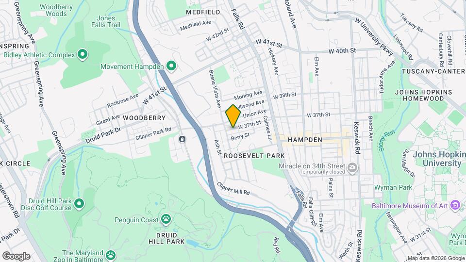 1417 West 37th Street, Unit First Floor Map and Location Details