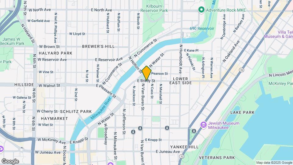 709 E Brady St, Unit 1 Map and Location Details