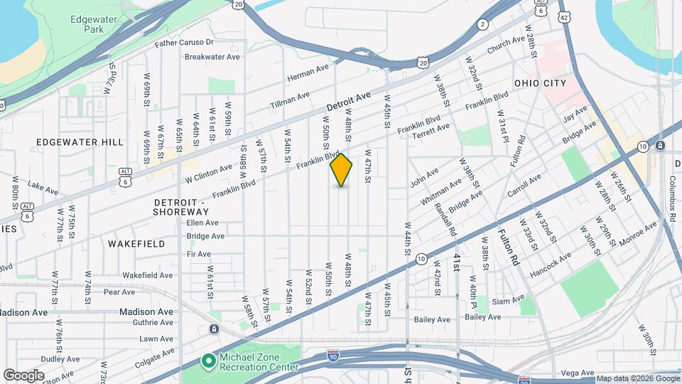 1832 W 48th St, Unit Ohio City Upper Unit Mapa y Detalles de la Ubicación