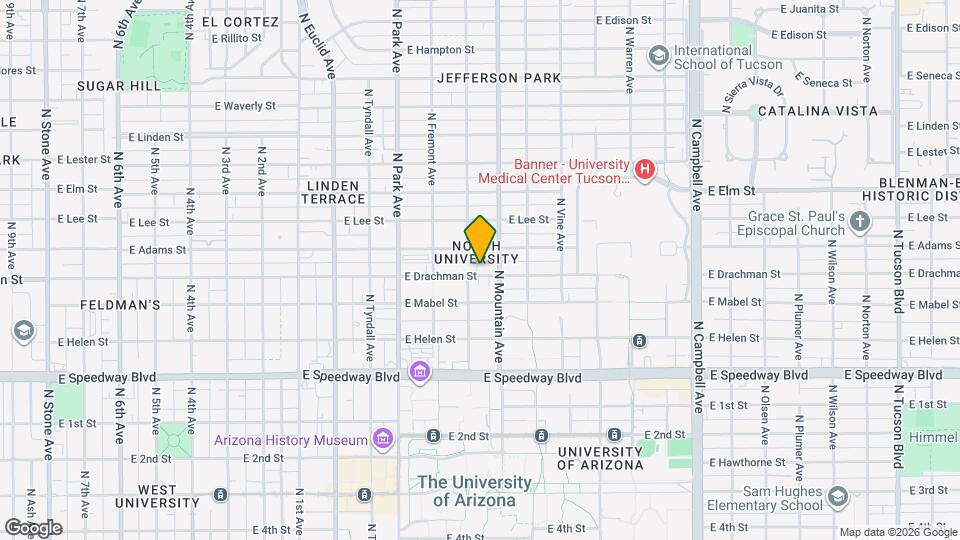1227 E Drachman St Map and Location Details