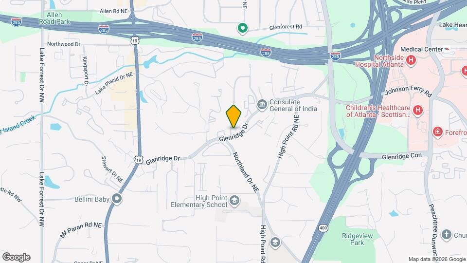 5512 Glenridge Dr Map and Location Details