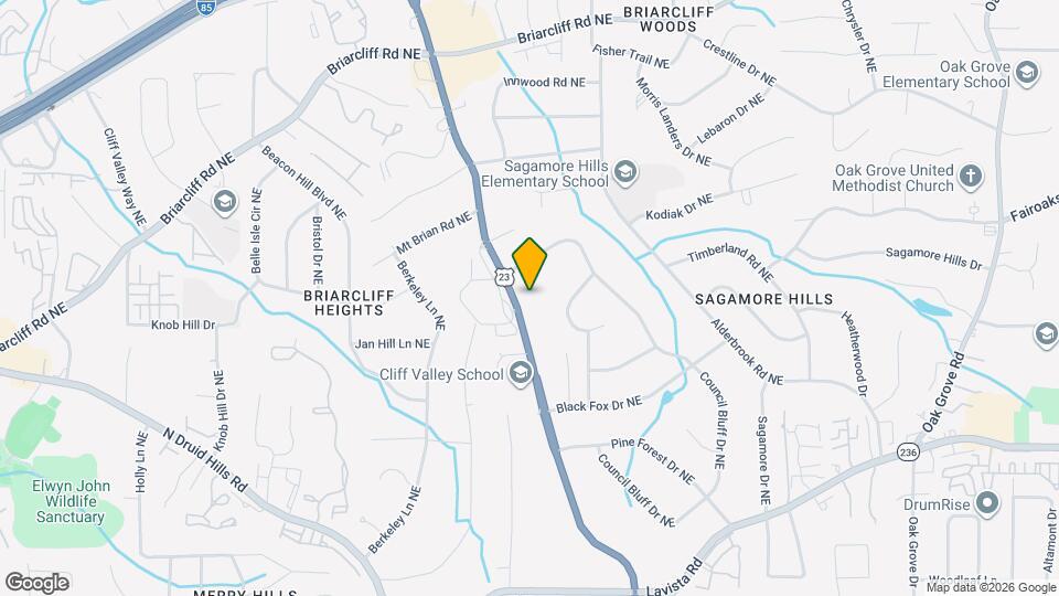 2511 Clairmont Rd Map and Location Details