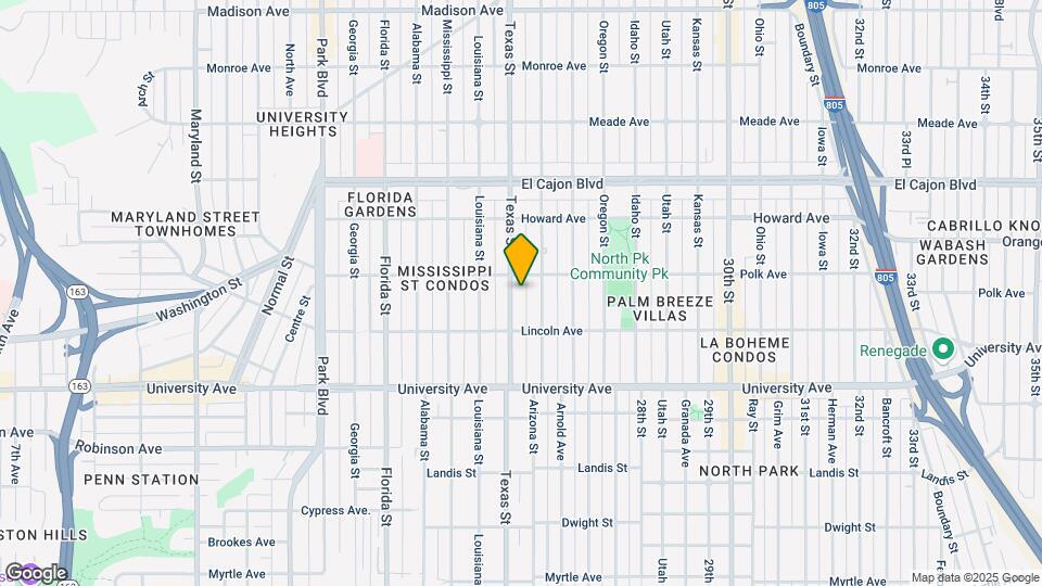 4075-4095 Texas St Map and Location Details