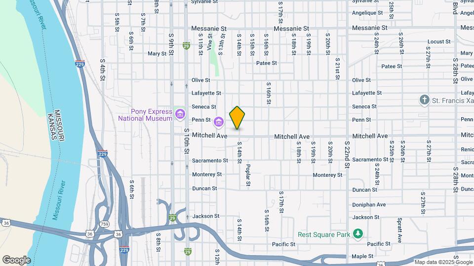 1325 Mitchell Ave Mapa y Detalles de la Ubicación