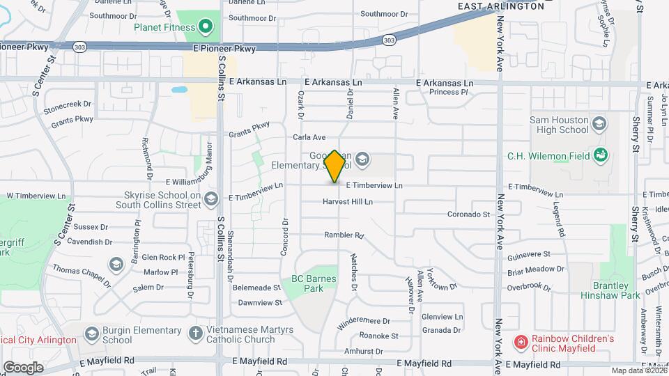 1308 E Timberview Ln Map and Location Details