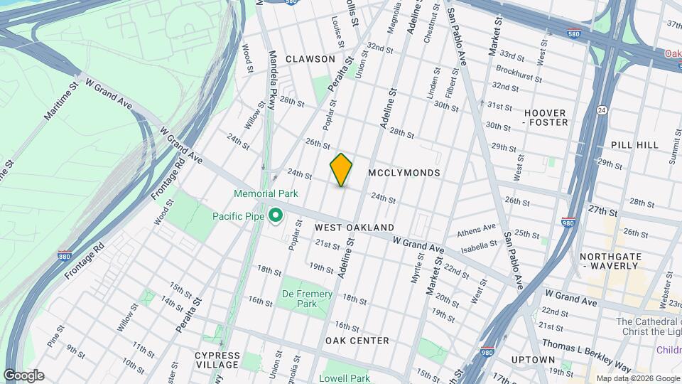 2323 Magnolia St Map and Location Details