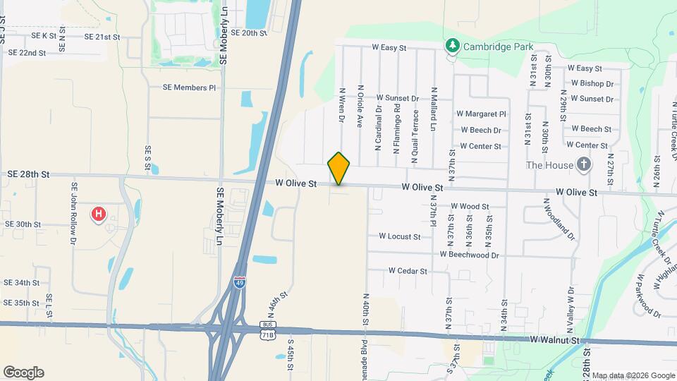 4118 W Olive St Map and Location Details