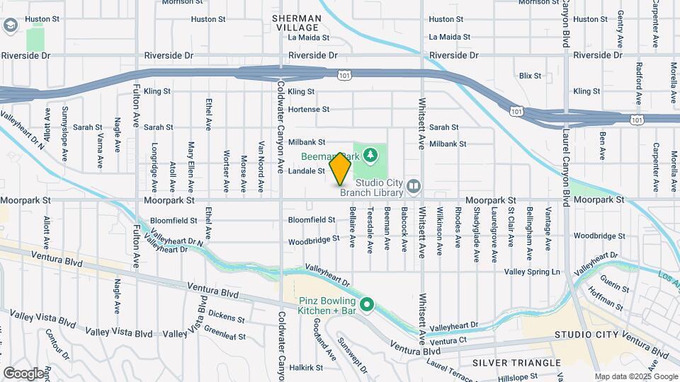 12721 Moorpark St Map and Location Details