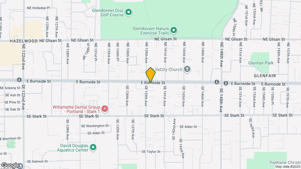 13924 E Burnside St Map and Location Details