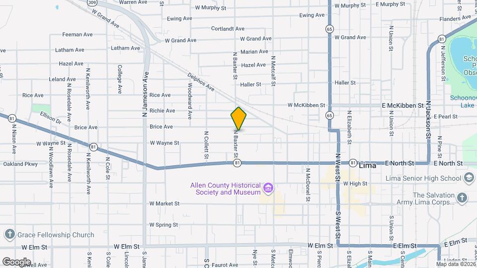 420 N Baxter St Map and Location Details