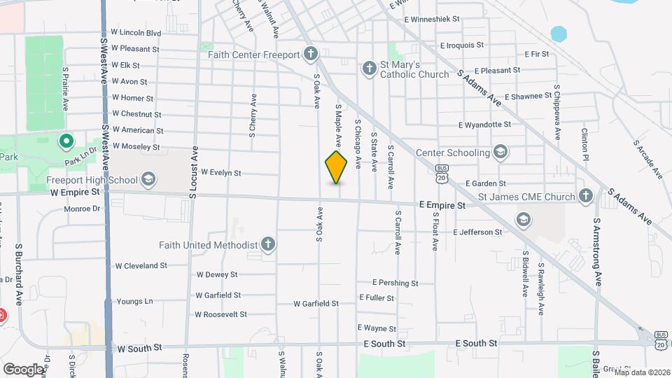 1242 S Maple Ave Mapa y Detalles de la Ubicación