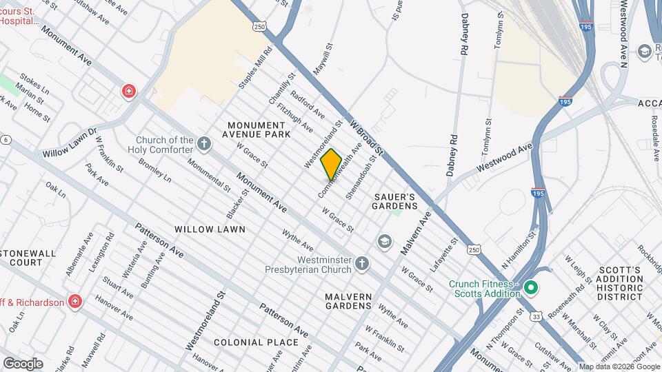 4418 Cutshaw Ave, Unit 1 Mapa y Detalles de la Ubicación