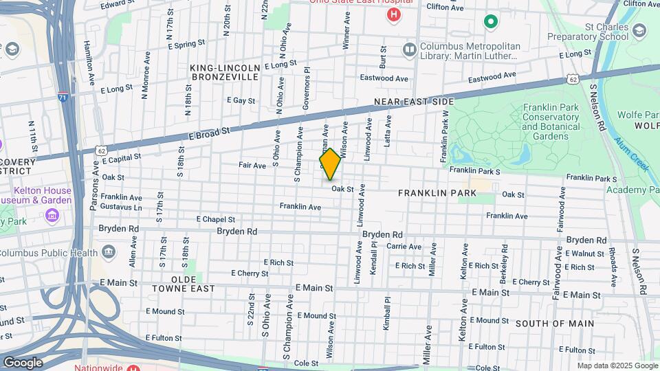 1240 Oak St Map and Location Details