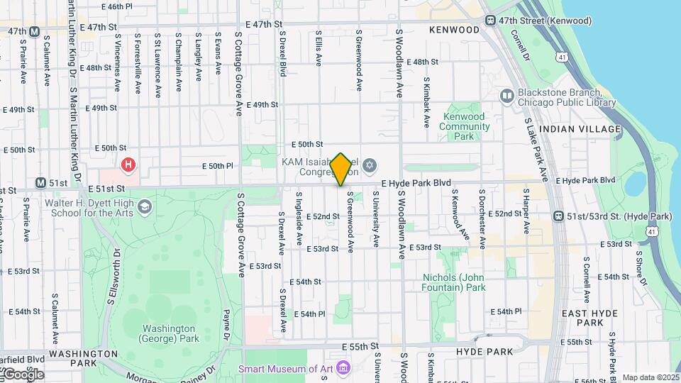 1023 E Hyde Park Blvd Map and Location Details