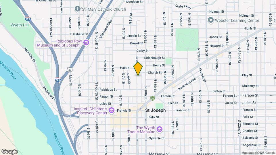 615 N 9th St Map and Location Details