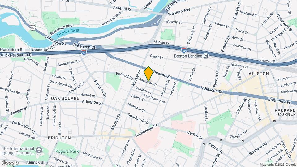 30 Glencoe St, Unit 1 Map and Location Details