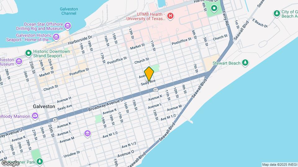 1221 Sealy Ave Mapa y Detalles de la Ubicación