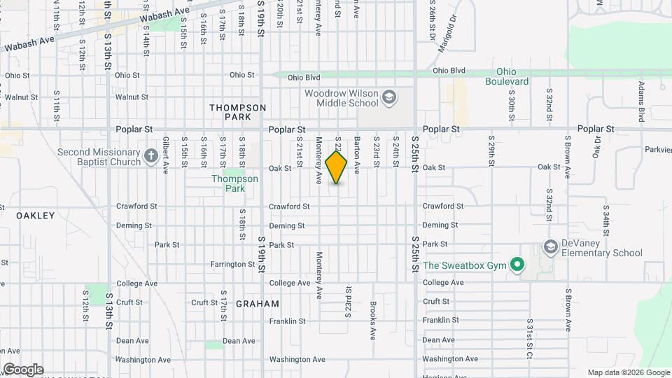 625 S 22nd St Map and Location Details