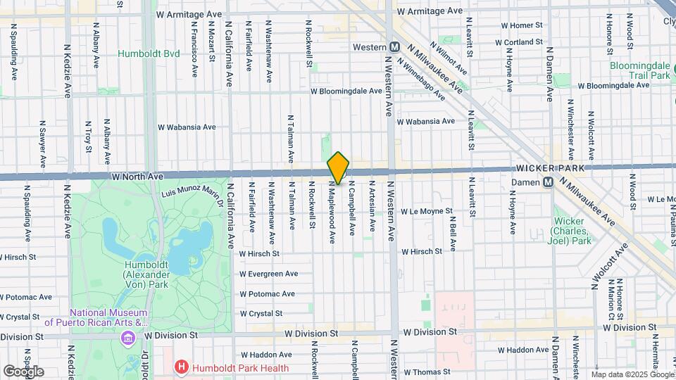 1535 N Maplewood Ave Map and Location Details