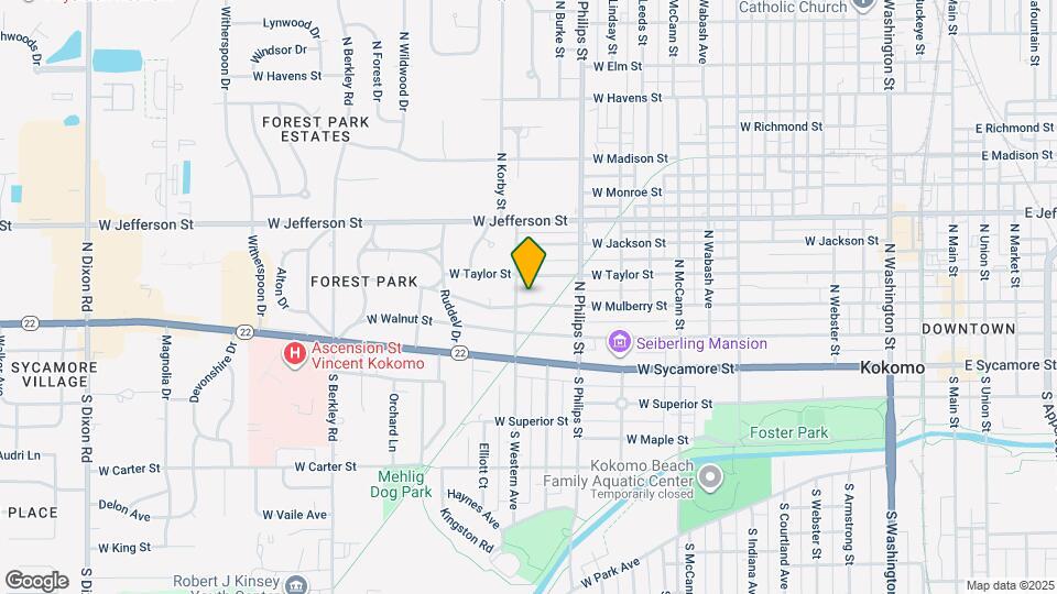 1416 W Mulberry St Map and Location Details