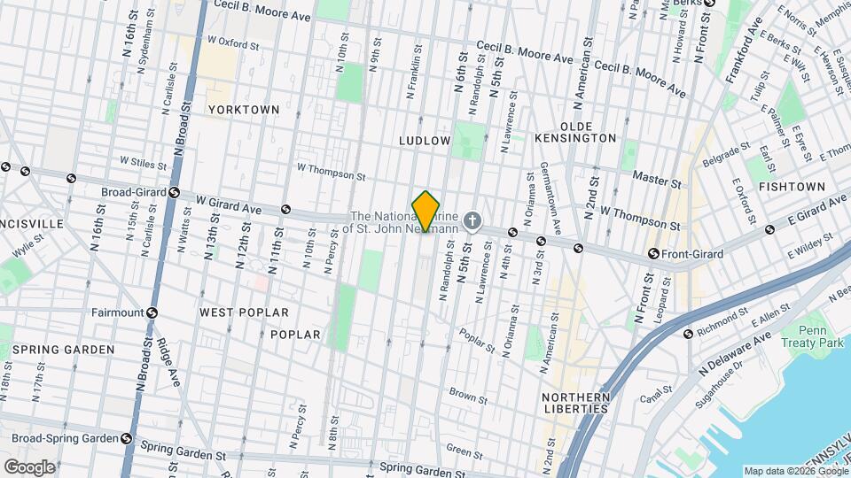 1001 N Marshall St Mapa y Detalles de la Ubicación