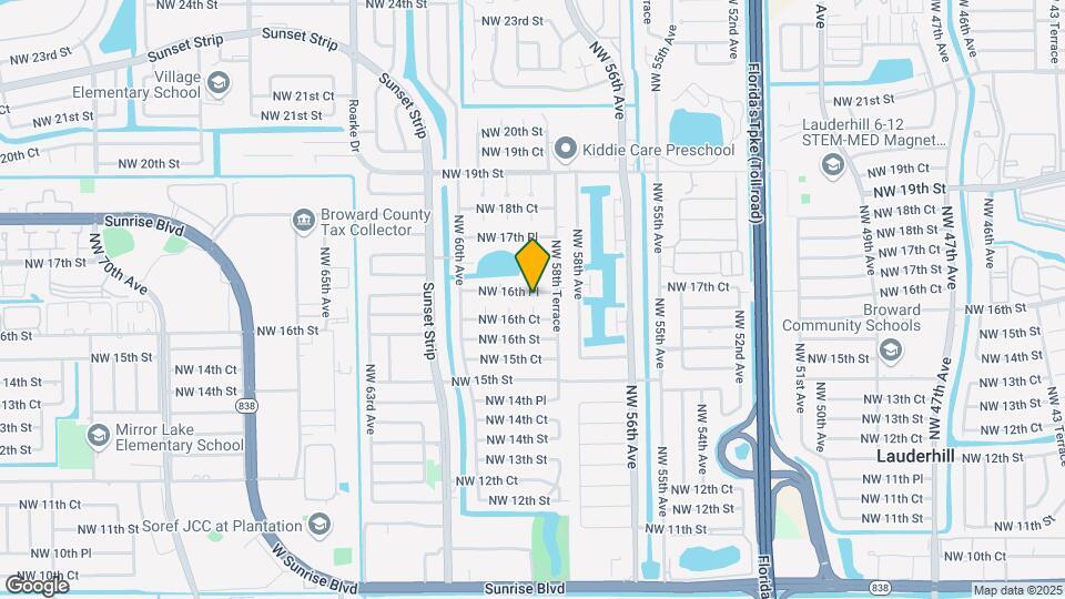 5880 NW 16th Pl Map and Location Details