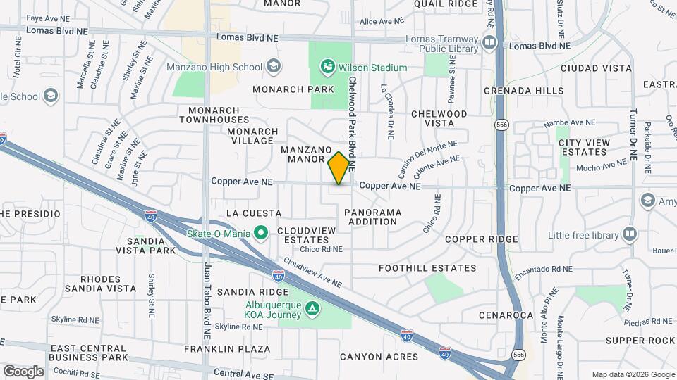 12612 Copper Ave NE Mapa y Detalles de la Ubicación