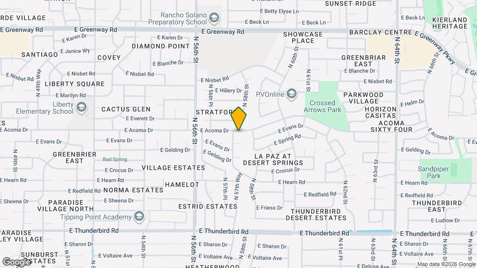 5735 E Acoma Dr Mapa y Detalles de la Ubicación
