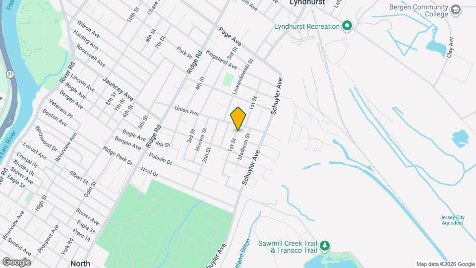 12-14-14 1st St Map and Location Details