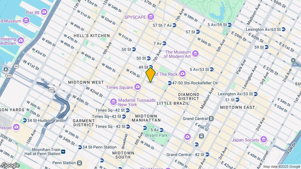 150 W 47th St Map and Location Details