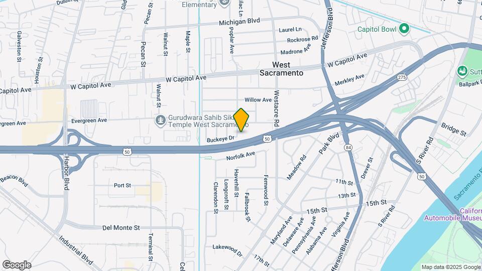 1021 Buckeye Dr Map and Location Details