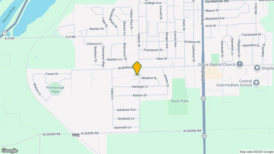 1403 Adams St Map and Location Details