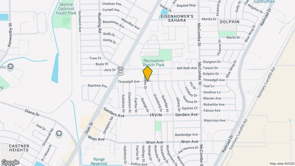 9538 Roanoke Dr Map and Location Details