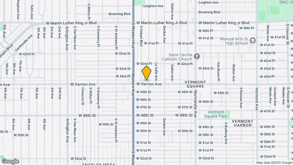 1605 W Vernon Ave Mapa y Detalles de la Ubicación