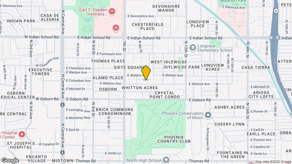 918 E Whitton Ave Map and Location Details