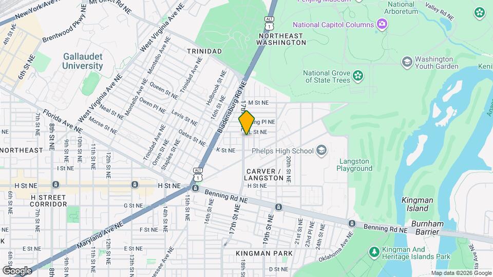 1025 17th St NE Map and Location Details