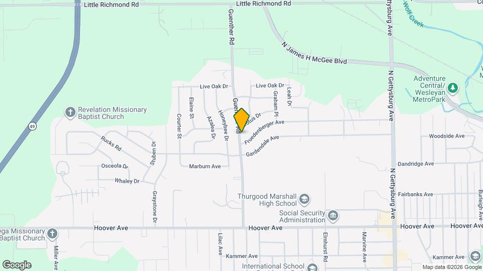 1412 Guenther Rd Map and Location Details