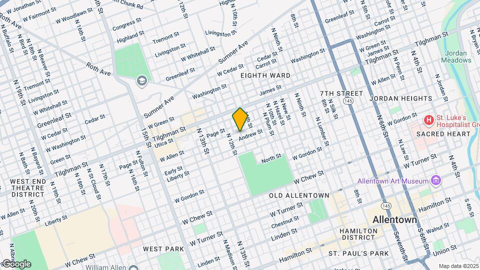 1126 W Allen St Map and Location Details